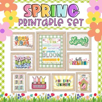 Preview of Spring Printables Decor | Bulletin Board Ideas Spring | Printables for Spring