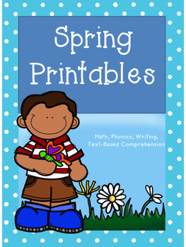 Preview of Spring Printables, Math, Phonics, Comprehension, Writing, and Vocabulary
