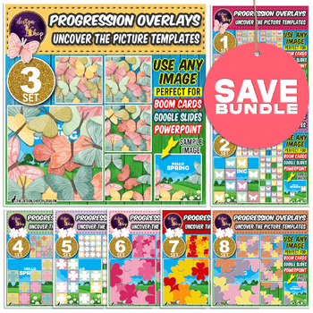 Preview of Spring Progression Overlay Templates For Picture Mystery Bundle