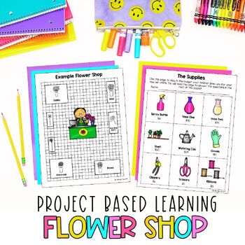 Preview of Project Based Learning Math Activity | Money Worksheets | Spring Flower Shop