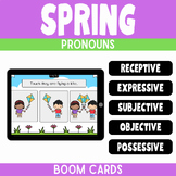 Spring Pronouns  | Boom Cards for Speech