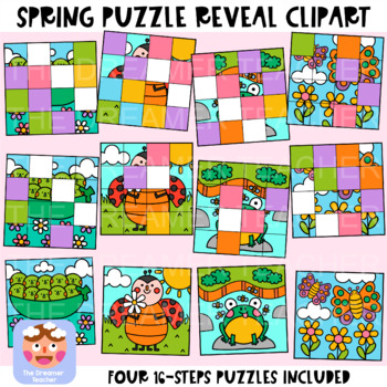Preview of Spring Puzzle Reveal Clipart