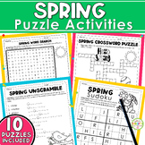 Spring Puzzles Word Search Crossword - Great Day Before Sp