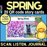 Spring QR code story read-alouds | Listening center | work