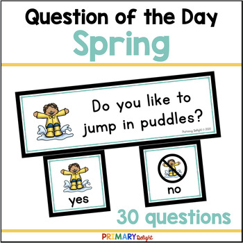 Preview of Spring Question of the Day Preschool & Kindergarten | May Question of the Day