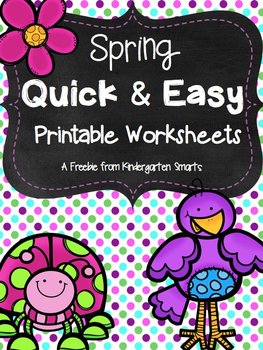 Preview of Spring Math and Literacy Worksheets Free