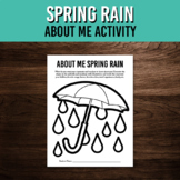 Spring Rain All About Me Printable Activity | April Art Project