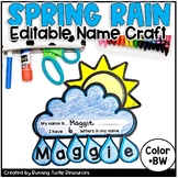 Spring Rain Name Craft, Preschool Kindergarten Weather Act