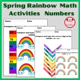 Spring Rainbow Comparing Numbers,Spring Math Activities