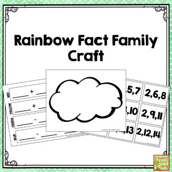 Preview of Spring Rainbow Fact Family Craft