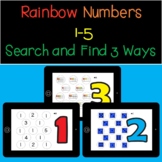 Spring Rainbow Number Recognition and Counting 1-5 -Boom Cards