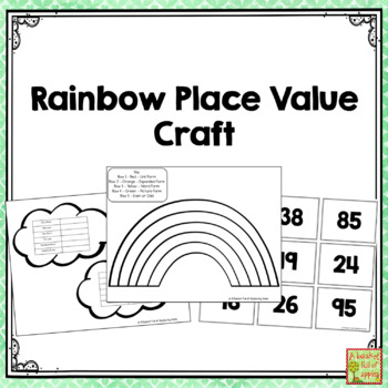 Preview of Spring Rainbow Place Value Craft