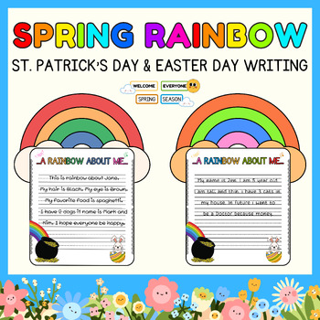 Preview of Spring Rainbow craft l St. Patricks Day & Easter day Door Decor & Bulletin Board