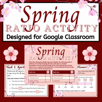 Preview of Spring Ratio and Percent Activity | Digital Activity for Google Classroom