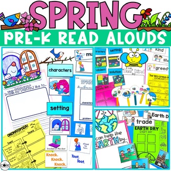 Preview of Spring Read Aloud Bundle for PREK - Springtime Book Companion Lesson Activities