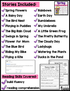 Spring Reading Comprehension by A Teachable Teacher | TpT