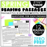 Spring Reading Comprehension Passages and Questions 3rd-4t
