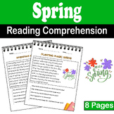 Spring Reading Comprehension CVC Stories | Spring activity