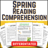 Spring Reading Comprehension Differentiated | Spring Break 