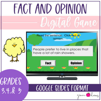 Preview of Spring Reading Comprehension Game:  Review Fact and Opinion  Spring Reading Game