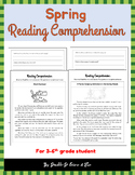 Spring Reading Comprehension Passages 3-5 Grade Spring Bre