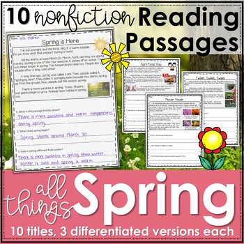 Preview of Spring Reading Comprehension Passages