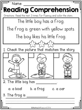 Kindergarten Reading Comprehension (Spring Edition) by Teaching ...
