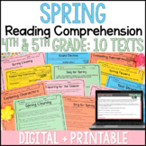 Spring Reading Comprehension Passages - Digital Spring Rea