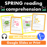 Spring Reading Comprehension Passages Narrative Poetry Rec