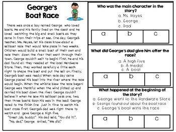 Spring Themed Reading Passages & Comprehension Questions for Primary Grades