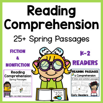 Preview of Spring Reading Comprehension Passages and Questions for 1st Grade Reading Skills