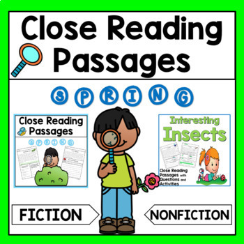 Preview of Spring Reading Comprehension Passages and Questions for 3rd Grade Reading Skills