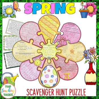 Preview of Spring Reading Comprehension | Puzzle Posters for Spring Bulletin Board
