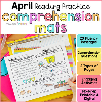 Preview of Spring, Easter & Earth Day Reading Comprehension Passages, Questions, Activities