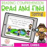 Spring Reading Comprehension – Read and Find Boom Cards Di