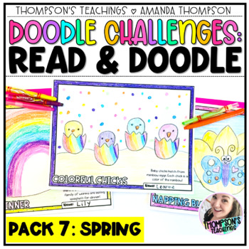 Preview of Spring Reading Comprehension | Visualizing | Mental Image | Doodle Challenges