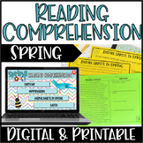 Spring Reading Comprehension | with Digital Spring Activities