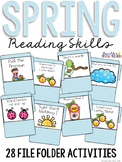 Spring Reading Skills File Folder Tasks (28 Tasks Included)