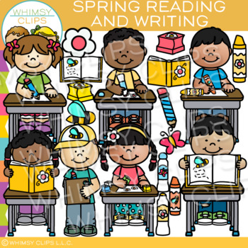 Preview of Spring Reading and Writing Clip Art