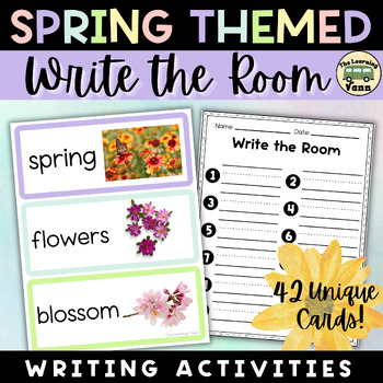 Preview of Spring Real Picture Writing Activity | Kindergarten Write the Room | Vocabulary
