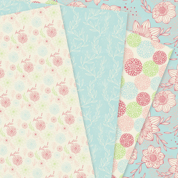 Pastel Floral Digital Paper, Floral Pattern, Floral Background