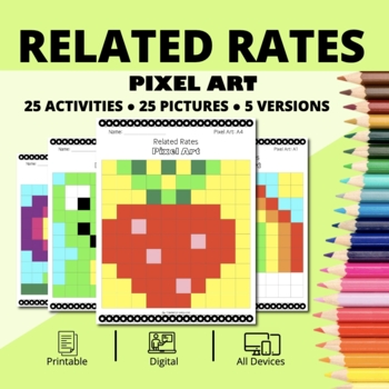 Preview of Spring: Related Rates Pixel Art Activity