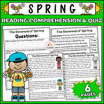 Preview of Spring Renewal Comprehensive Nonfiction Reading Passage & Interactive Quiz