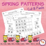 Spring Repeating Patterns Worksheets / Cut and Paste Math 