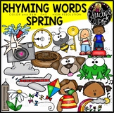 Spring Rhyming Words Clip Art Set {Educlips Clipart}