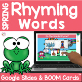 Spring Rhyming Words - Does it Rhyme? Digital Boom Cards a