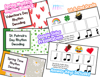 Preview of Spring Rhythm Activity BUNDLE for Elementary K-3 Music