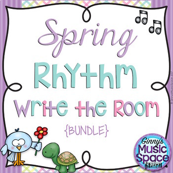 Preview of Spring Rhythm Write the Room {BUNDLE} {Kodaly}