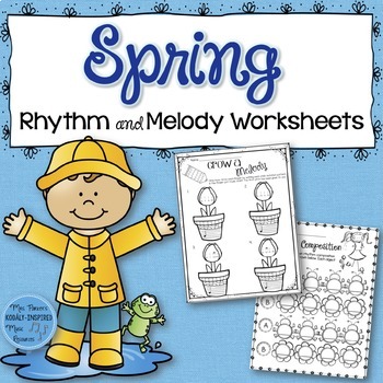Preview of Spring Rhythm and Melody Worksheets
