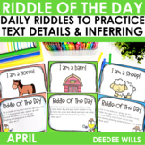 Spring Inferences Activities Riddle of the Day Farm Animal
